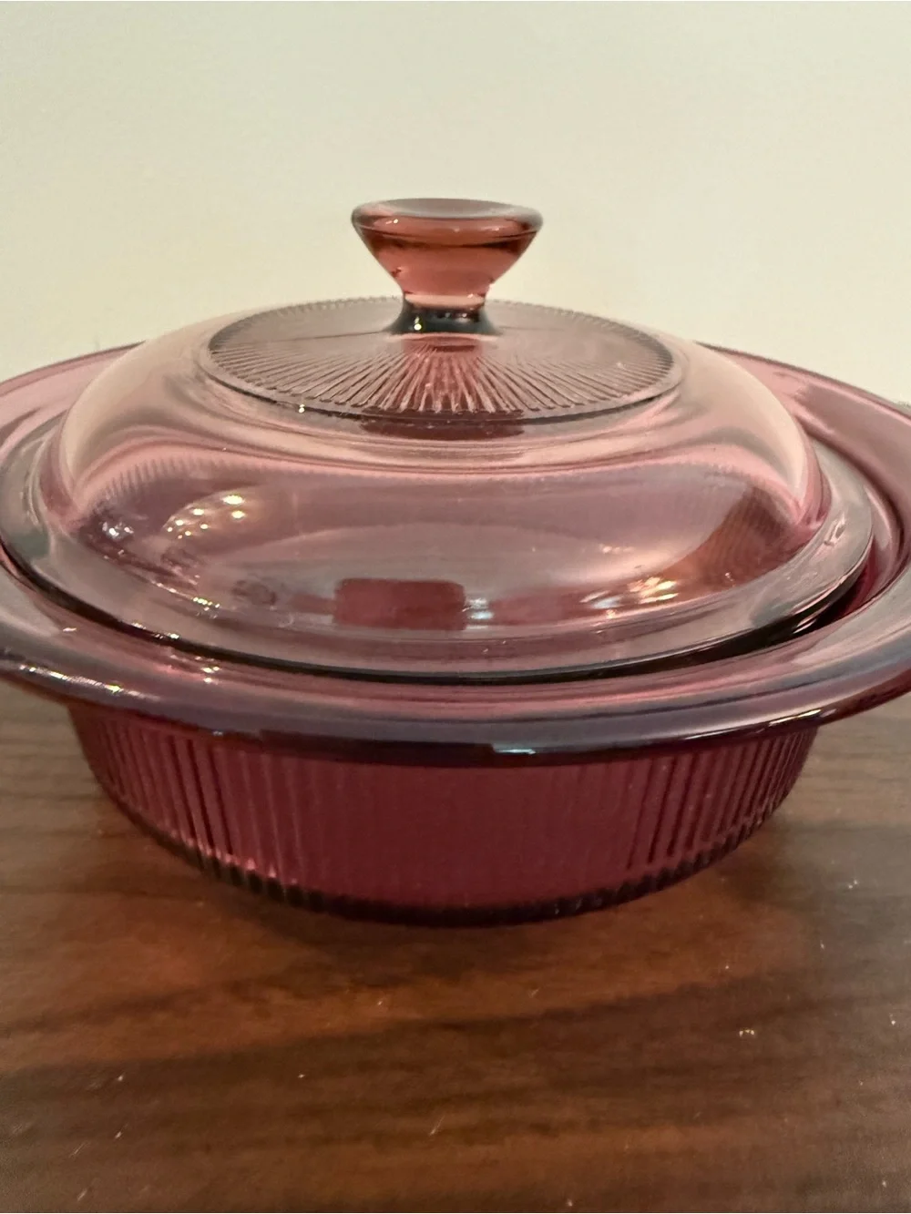 Corningware ribbed glass
